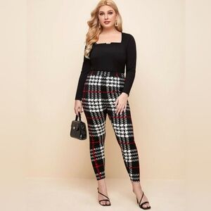 Brand New Shein Plus Plaid Leggings